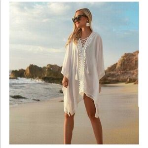 Bindya white swimsuit coverup one size